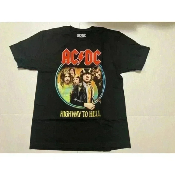 NEW AC/CD High way to hell Graphic T-Shirt Vintage inspired - Picture 1 of 3